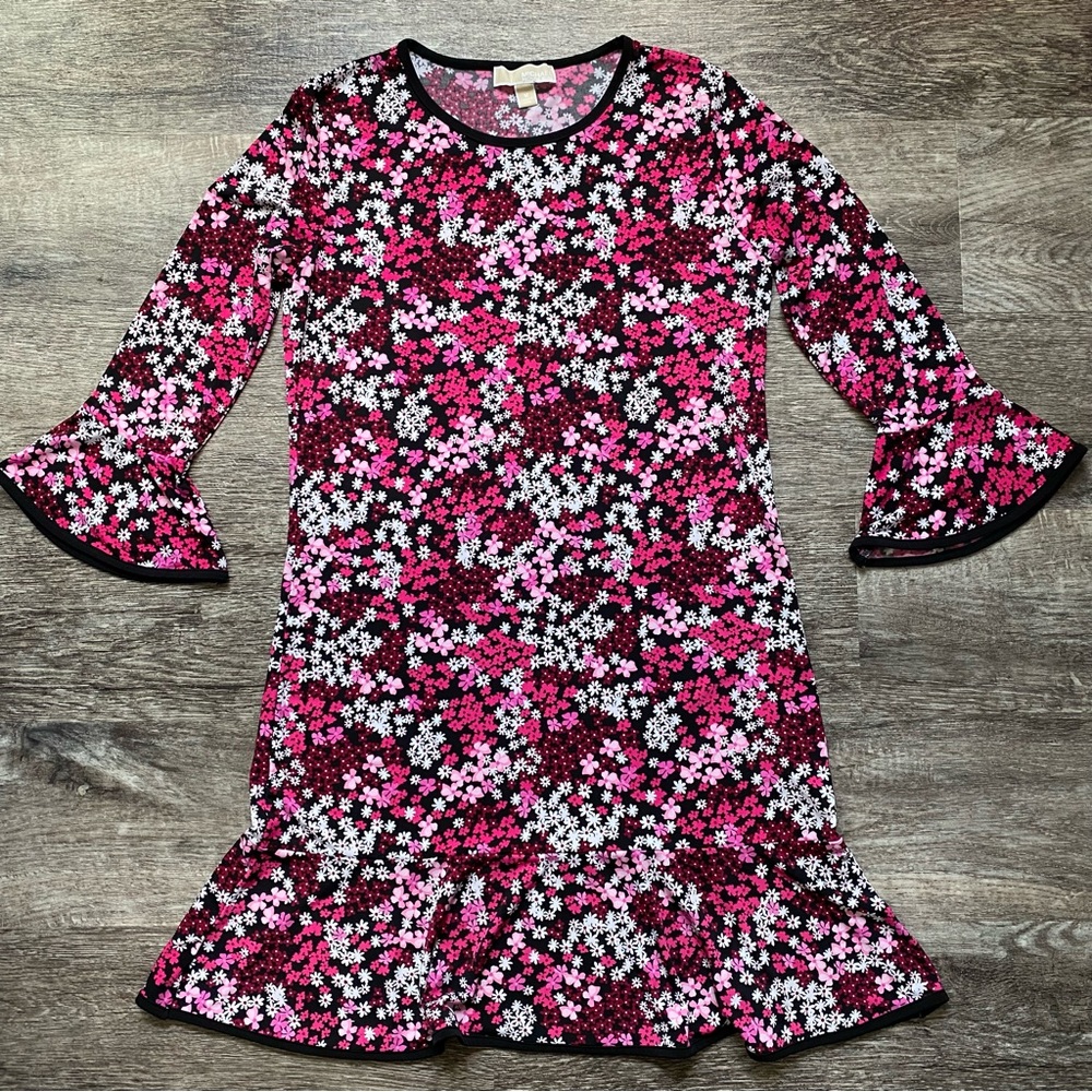 Michael Kors Floral Long Sleeve Dress M